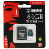 Карта памяти MicroSDXC 64Gb Kingston UHS-I U3 Canvas Go SDCG2/64GB