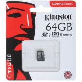 Карта памяти MicroSDXC 64Gb Kingston class10 SDCS/64GBSP 