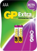 Батарейки алкалиновые LR-03/AAA GP Extra Alkaline 24AX-2CR2 2BL