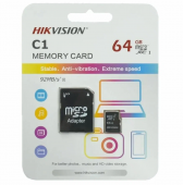 Карта памяти MicroSDXC 64Gb Hikvision class10 HS-TF-C1