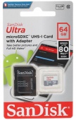 Карта памяти MicroSDXC 64GB SanDisk Class 10 Ultra 30 MB/s SDSQUNS