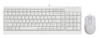 Клавиатура + мышь A4Tech Fstyler F1512, USB, проводной, белый